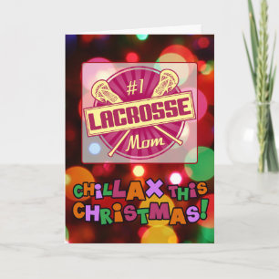 Festiva Tarjeta de Navidades para mamás Lacrosse No1, Pers