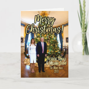 Festiva Tarjeta de Navidades para Melania y el presidente 