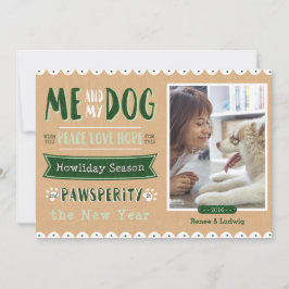 Festiva Tarjeta de Navidades para mi perro 5x7