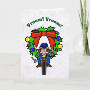 Festiva Tarjeta de Navidades para motociclistas