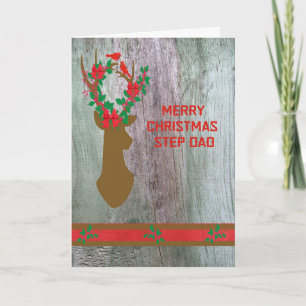 Festiva Tarjeta de navidades para papá paso con ángeles ru