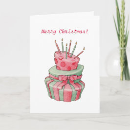 Festiva Tarjeta de Navidades para pasteles de celebración