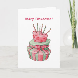 Festiva Tarjeta de Navidades para pasteles de celebración