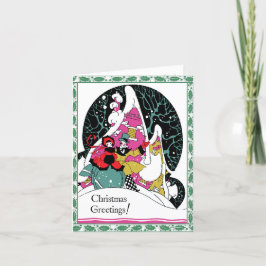 Festiva Tarjeta de Navidades "Pareja Estilizada" de Estilo