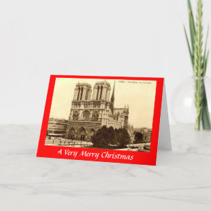 Festiva Tarjeta de Navidades - París, Notre-Dame