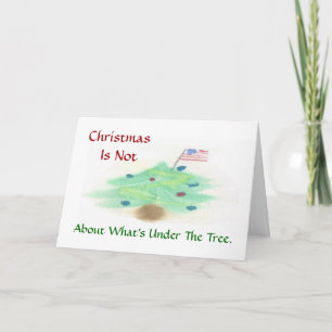 Festiva Tarjeta de Navidades patrióticos de acuarela - Ver