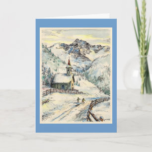 Festiva Tarjeta de Navidades Paul McGehee "Capilla Zalling