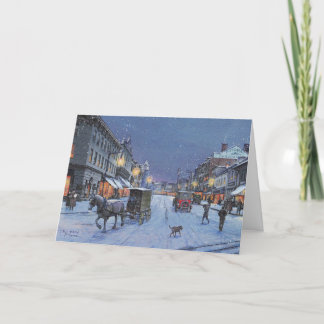 Festiva Tarjeta de Navidades Paul McGehee "Georgetown Snow