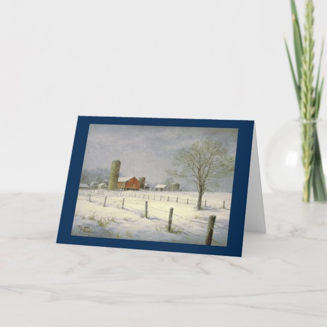 Festiva Tarjeta de Navidades Paul McGehee "Silent Snowfall (Anverso)