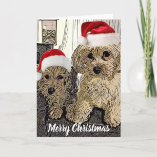 Festiva Tarjeta de Navidades Penny and Copper