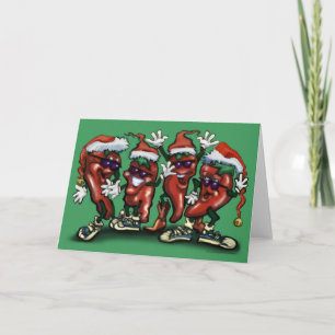 Festiva Tarjeta de Navidades Peppers