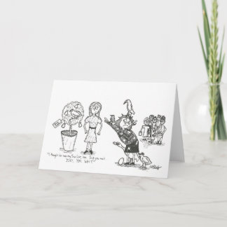 Festiva Tarjeta de navidades - Perdiz en un árbol perverso