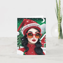 Festiva Tarjeta de Navidades personalizable Yuletide