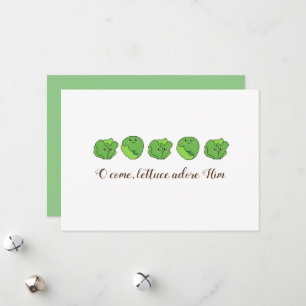 Festiva Tarjeta de Navidades personalizada "Lettuce Adore