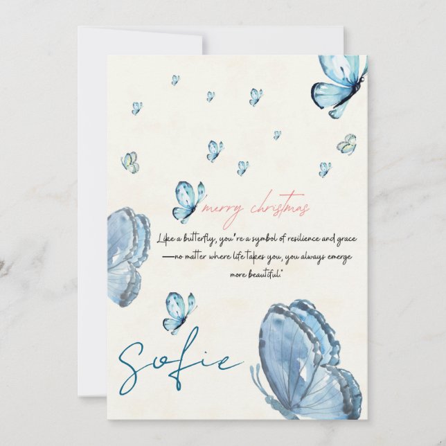 Festiva tarjeta de navidades personalizada para ella (Anverso)