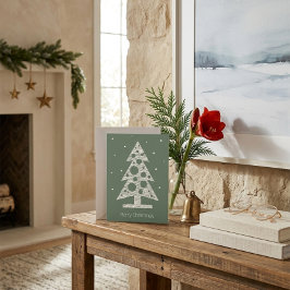 Festiva Tarjeta de Navidades personalizado con árbol de ar