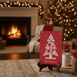 Festiva Tarjeta de Navidades personalizado con árbol de ar