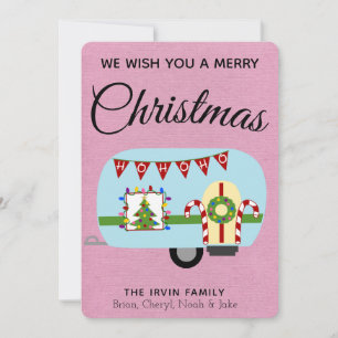 Festiva Tarjeta de Navidades personalizados de Camper de v
