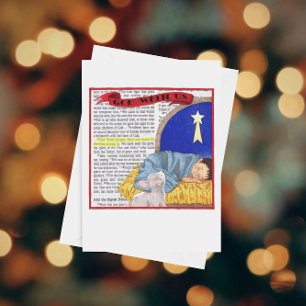 Festiva Tarjeta de Navidades Personalizados de Dios con No