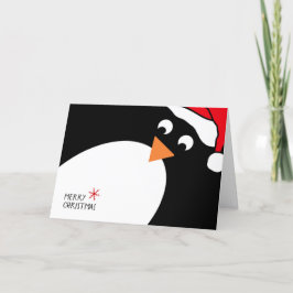 Festiva Tarjeta de Navidades personalizados de pingüino