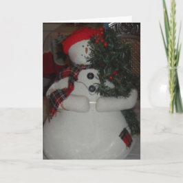FESTIVA TARJETA DE NAVIDADES PERSONALIZADOS DE SNOWMAN