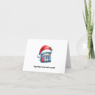 Festiva Tarjeta de Navidades personalizados del contable/C