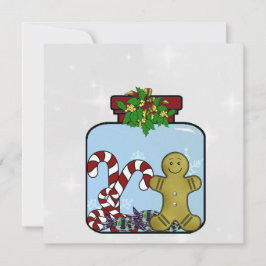 Festiva Tarjeta de Navidades personalizados Gingerbread
