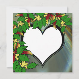 Festiva Tarjeta de Navidades personalizados Mistletoe Hear