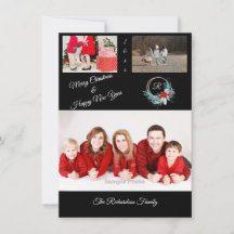 Tarjeta de Navidades personalizados para foto de B