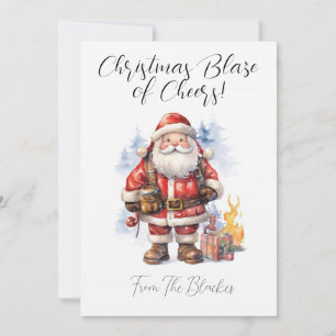 Festiva Tarjeta De Navidades Personalizados Para Un Bomber