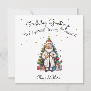 Festiva Tarjeta De Navidades Personalizados Para Un Médica