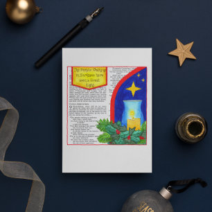 Festiva Tarjeta de Navidades Personalizados que caminan en