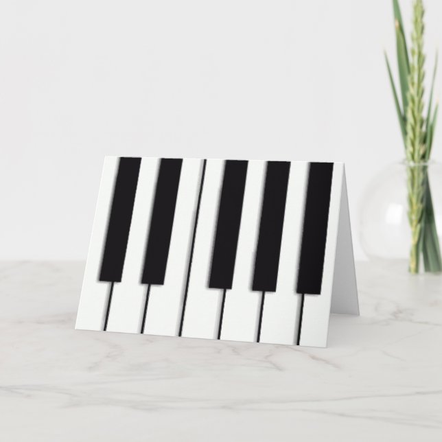 Festiva Tarjeta de Navidades Piano Keys (Anverso)