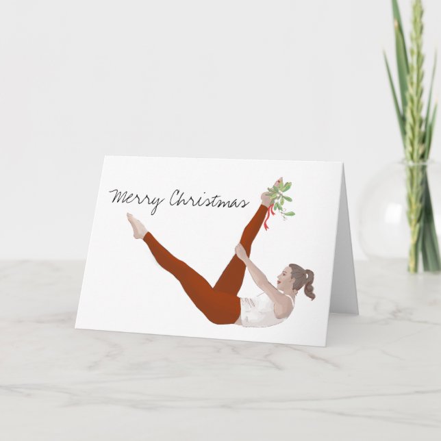 Festiva Tarjeta de Navidades Pilates (Anverso)