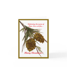 Tarjeta de Navidades Pine Cone
