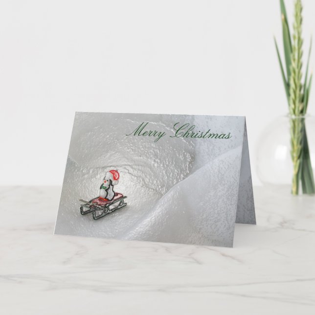 Festiva Tarjeta de Navidades pingüinos de Janz (Anverso)