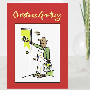 Festiva Tarjeta de Navidades pintores y decoradores