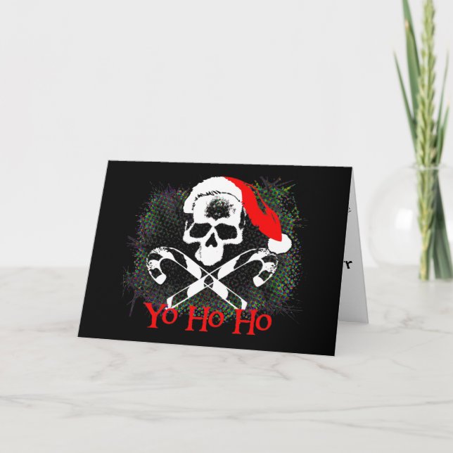 Festiva Tarjeta de Navidades piratas (Anverso)
