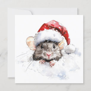 Festiva Tarjeta de Navidades planos del ratón
