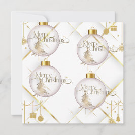 Festiva Tarjeta de Navidades planos Luxury Gold (Personali