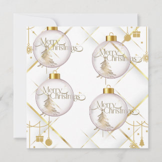 Festiva Tarjeta de Navidades planos Luxury Gold (Personali