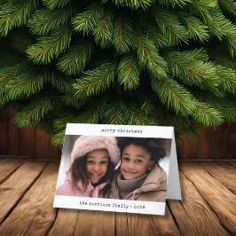 Festiva Tarjeta de Navidades plegados de máquina de escrib