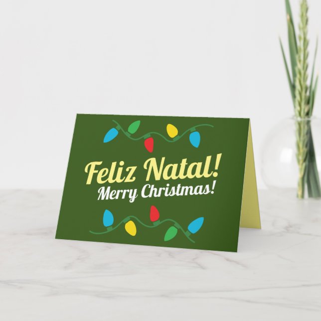 Festiva Tarjeta de Navidades portugueses (Anverso)