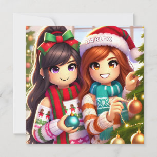 Festiva Tarjeta de Navidades precoces de Chicas adolescent