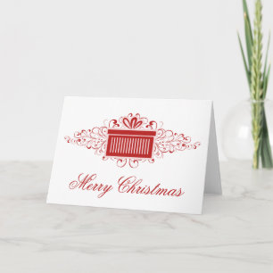 Festiva Tarjeta de Navidades presentes de Swirls Holiday, 