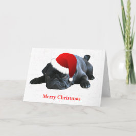 Festiva Tarjeta de Navidades Pug