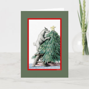 Festiva Tarjeta de Navidades Pygmy Goat Sketch