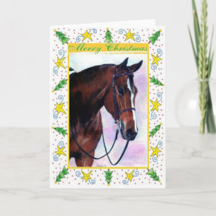 Festiva Tarjeta de Navidades Quarter Horse Blank