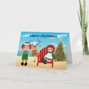 Festiva Tarjeta de Navidades Rag Doll