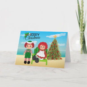 Festiva Tarjeta de Navidades Rag Doll